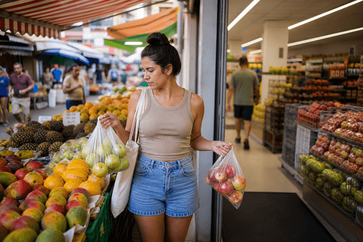 Feira livre vs supermercado: onde realmente economiza
